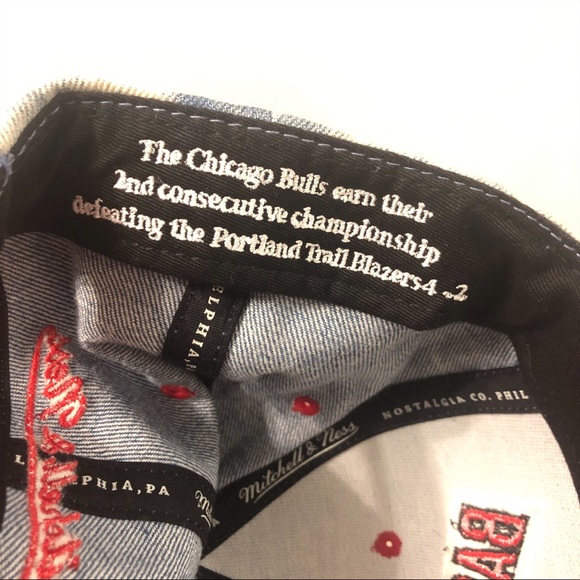 🏀👖Chicago Bulls Denim Acid Wash B2B Champs Hat - Picture 5 of 5